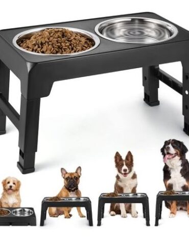 LASA Adjustable Elevated Bowls For Dogs
