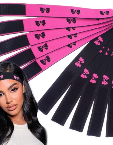1pc Fashion Hair Elastic Band For Wigs Adjustable Edge Scarf Elastic Headband With MagicTape for Women Lace Wigs