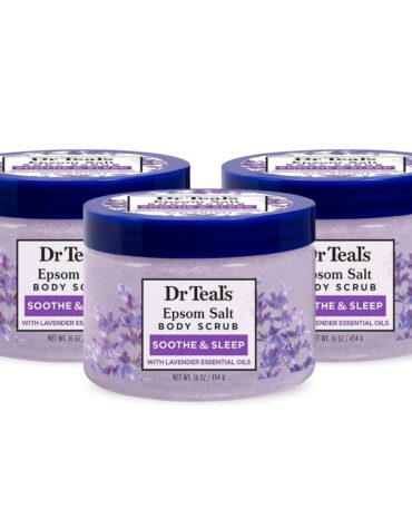Dr Teal's Epsom Salt Body Scrub, Soothe & Sleep with Lavender 