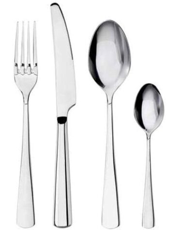 4 Pieces Stainless Steel Cutlery Set - Silver